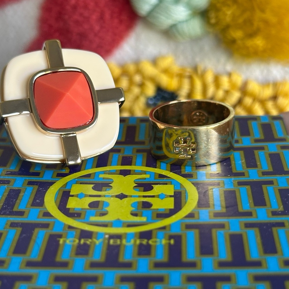 Tory Burch Audrey and Emblem Rings